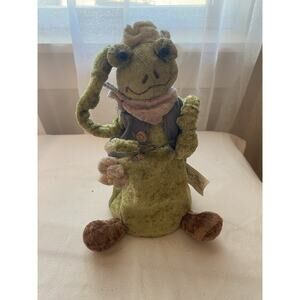 Frog Dan Dee Shelf Sitter Collectors Choice Anthropomorphic Green Dancing READ